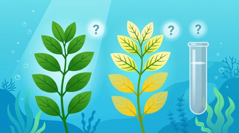 بررسی دلایل زرد شدن برگ گیاهان آکواریومی بر اثر کمبود نور، نیتروژن و آهن در آکواریوم پلنت
